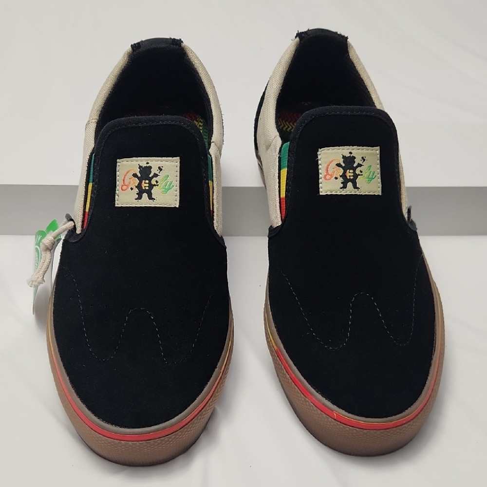 Etnies Marana Slip X‎ Grizzley Slip-On Skateboard Shoes Black Suede Hemp Size 6